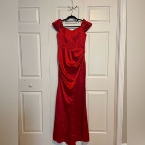 NWT Red Satin Gown